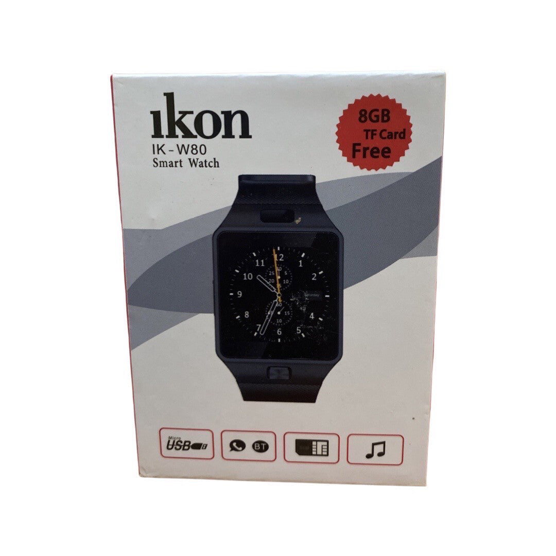 iKon W80 Smart Watch with Free 8GB Micro SD Card iKon W80 Smart Watch with Free 8GB Micro SD Card